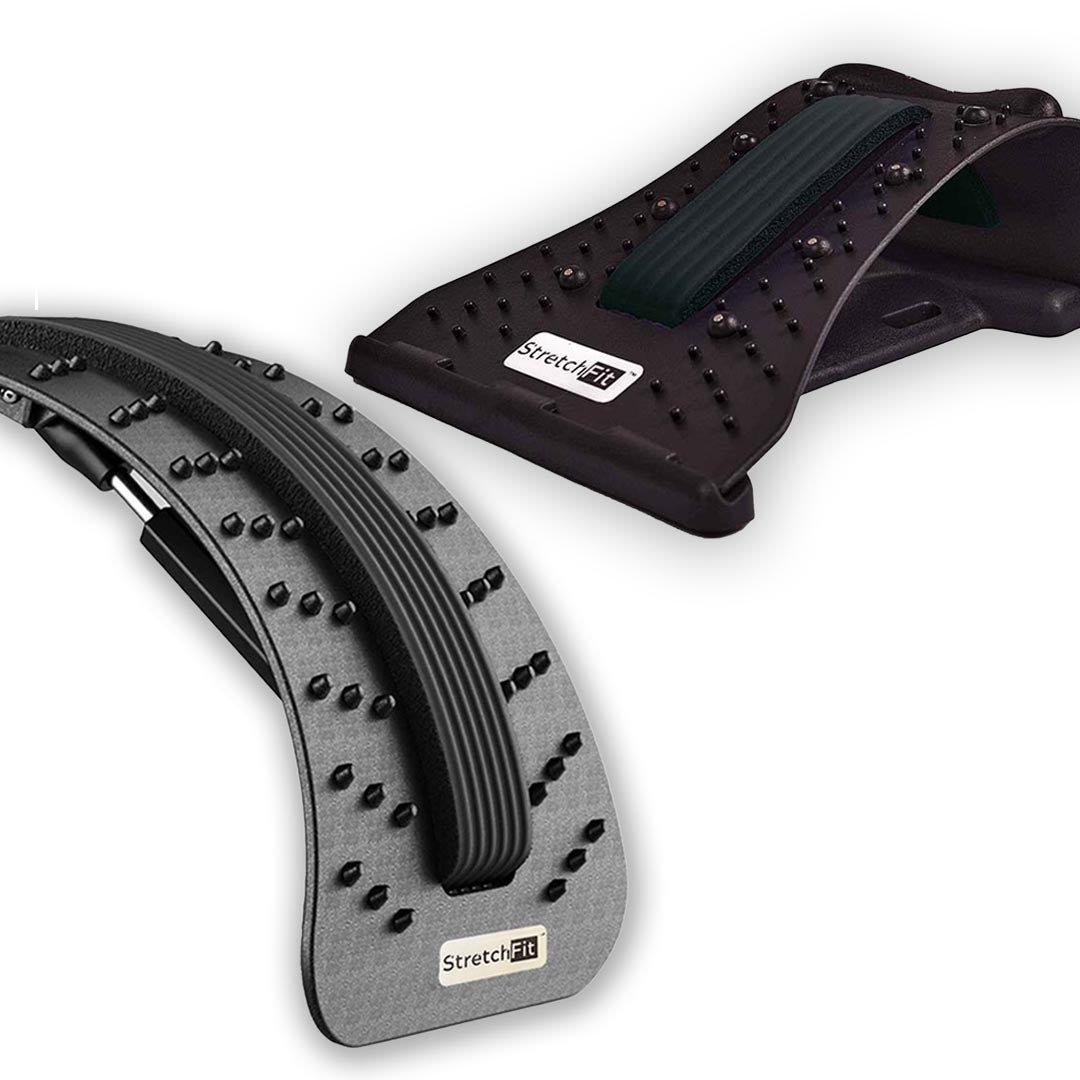 fekete Hátnyújtó Pad BackFlex PRO és fekete Nyakfeszítő NeckFlex