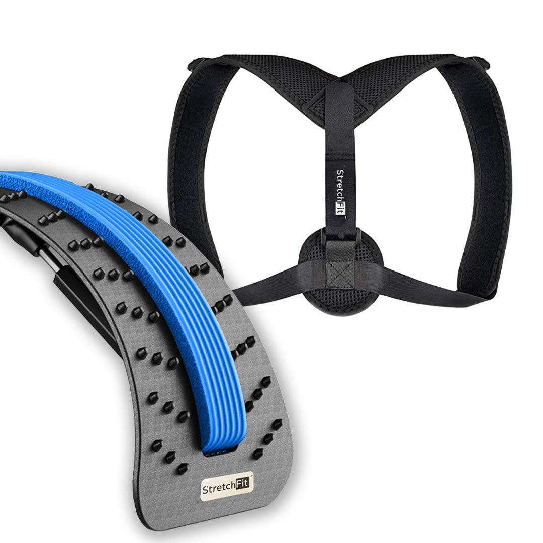 kék Hátnyújtó pad BackFlex PRO és Tartásjavító hátpánt Corpus